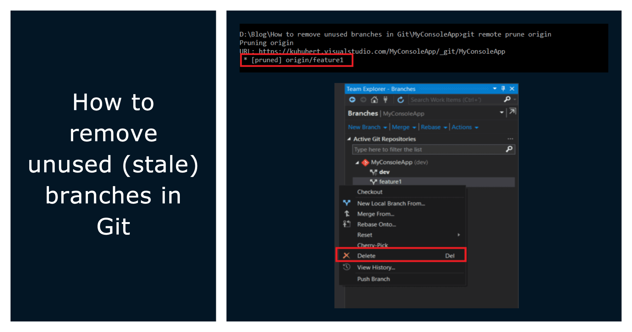 How to remove unused (stale) branches in Git
